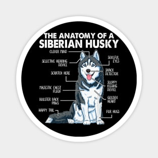 Funny Anatomy Siberian Husky Dog Lover Magnet